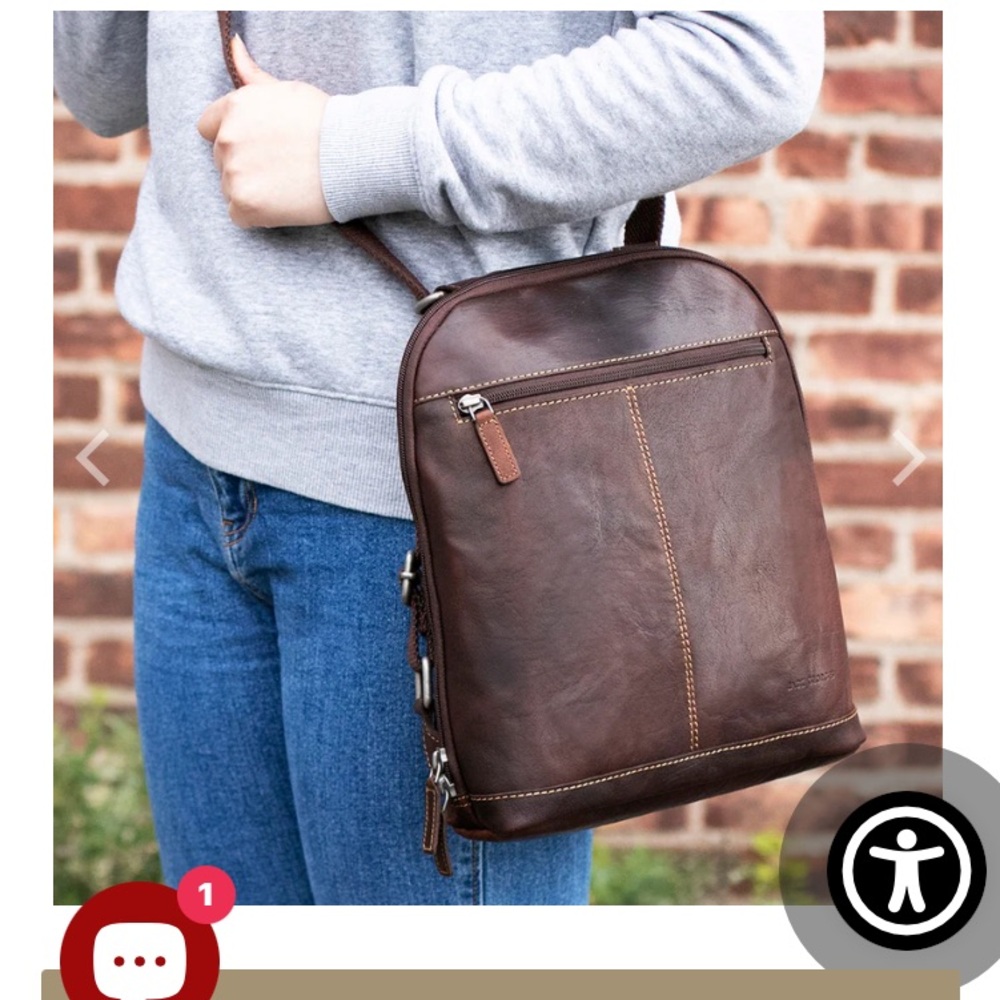 Jack Georges Leather Backpack Used Conditions - image 5